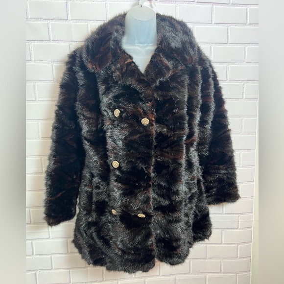 CHRISTOS A. MITSAKOS Brown Teddy Jacket with Plush Material and Vintage/size S - Picture 3 of 14